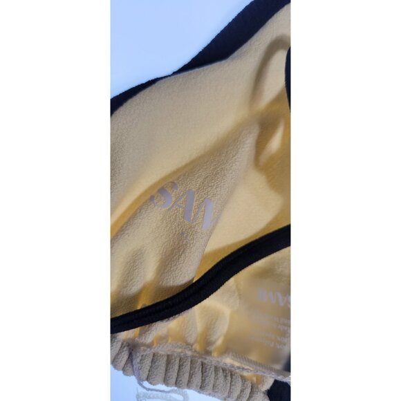 SAME LOS ANGELES BIKINY WOMENS Triangle Top Faux Suede Size XL Beige - Picture 4 of 4